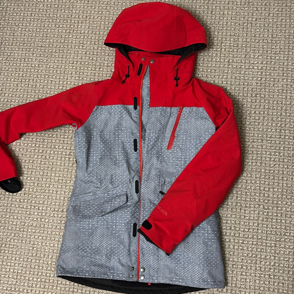 Armada Women's Size S Red Colorblock Gypsum Ski Snowboarding Jacket In Chambray